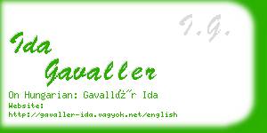 ida gavaller business card